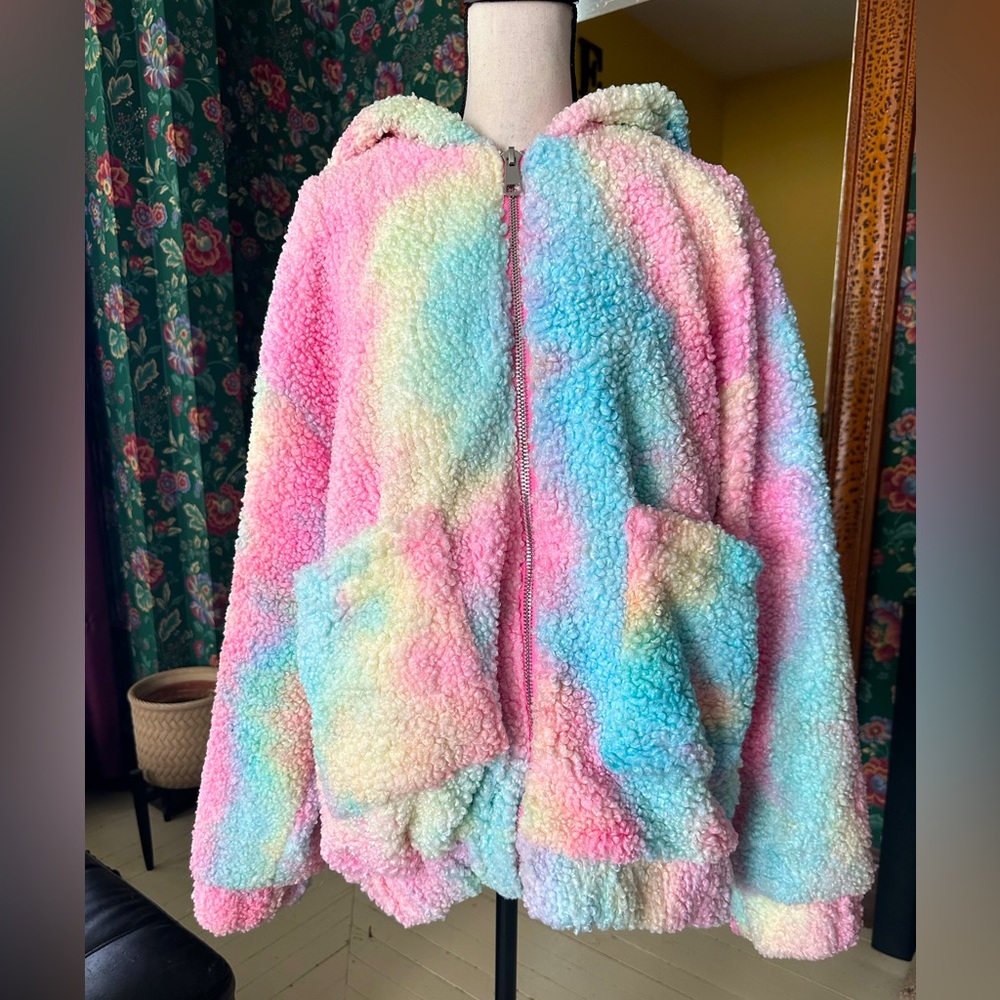 Dolls Kill Sugar Thrillz Angel For Hire Teddy Jacket
